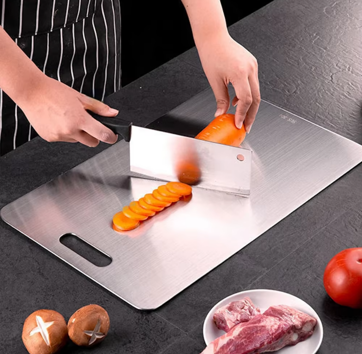 ™IronBoard 304 קרש חיתוך אנטי-בקטריאלי מנירוסטה