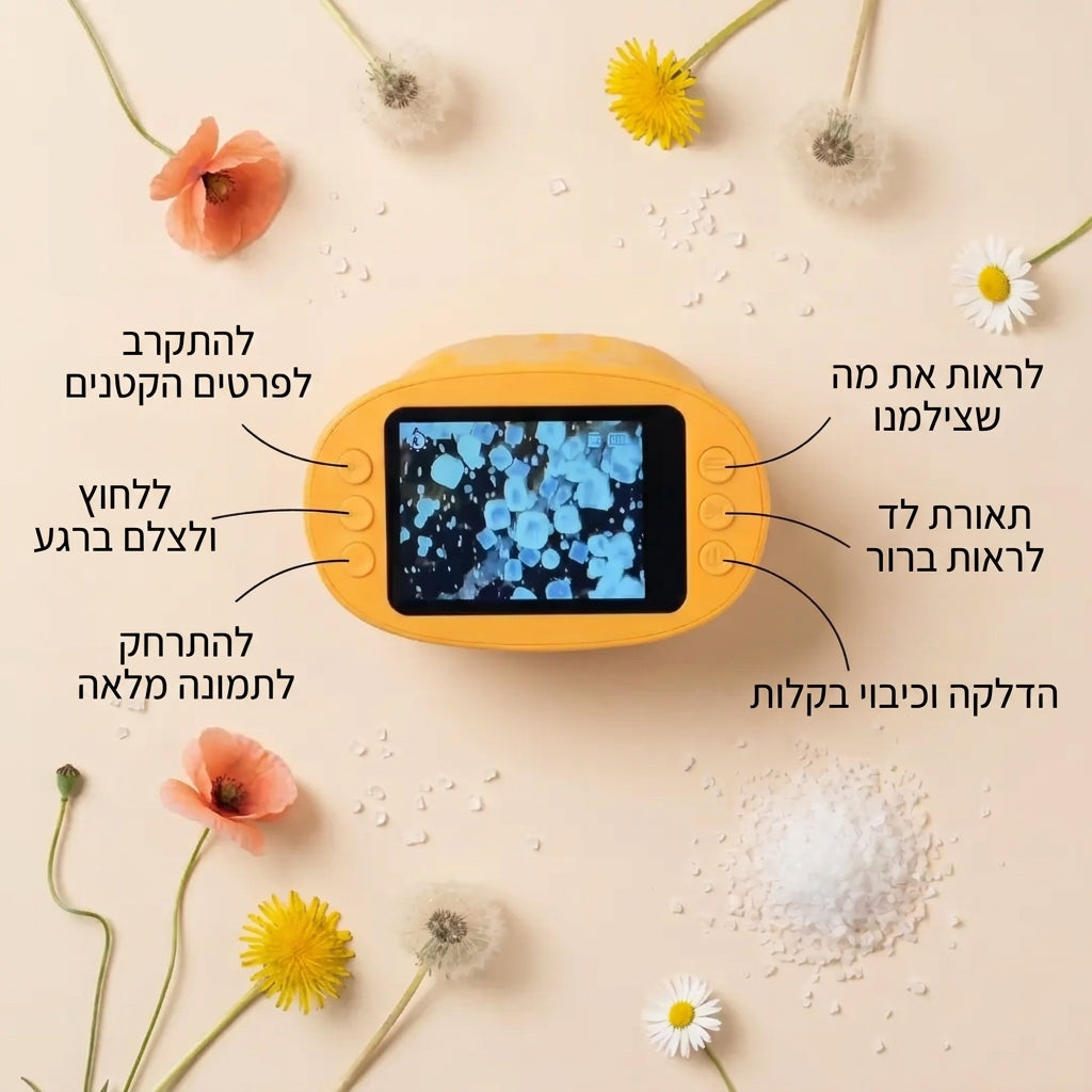 ™MicroQuest מיקרוסקופ שטח דיגיטלי לילדים ולחקר הטבע